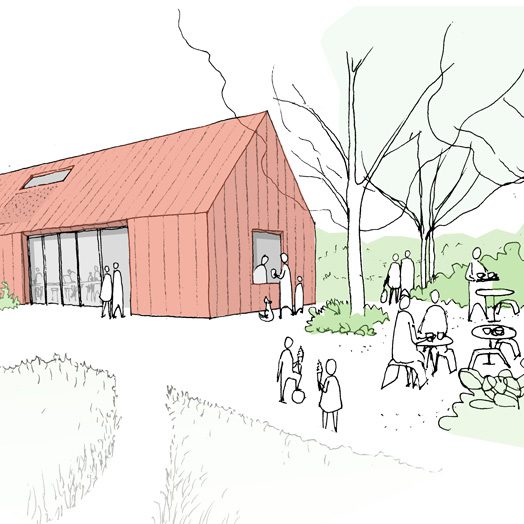 A community building at King Edward Memorial Park